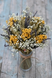 Lavender Twist Yellows Jar Posy