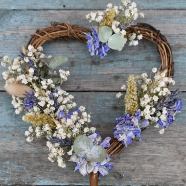 Meadow Blues Cake Topper Heart