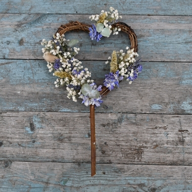 Meadow Blues Cake Topper Heart