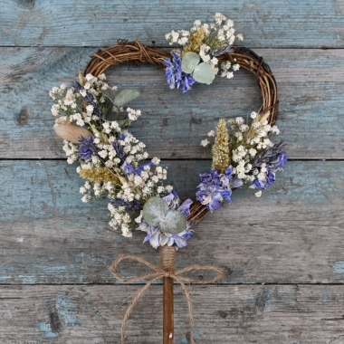 Meadow Blues Heart Wand