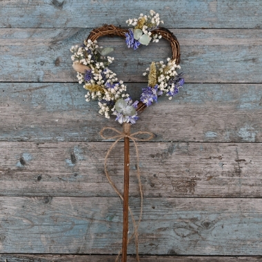 Meadow Blues Heart Wand