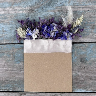 Meadow Blues Pocket Square Boutonniere