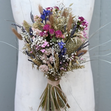 Meadow Mixed Left Wedding Bouquet