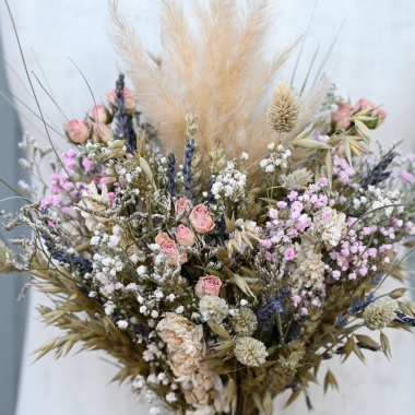Meadow Pinks Right Wedding Bouquet