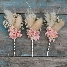 Pampas Boho Blossom Set of 3 Hair Grips