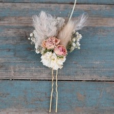 Pampas Boho Blush Rose Hair Pin