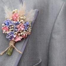 Pampas Boho Candy Blues Buttonhole