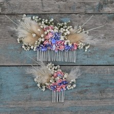 Pampas Boho Candy Blues Hair Comb