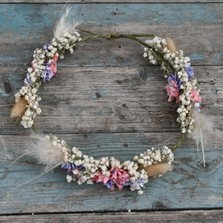 Pampas Boho Candy Blues Hair Crown