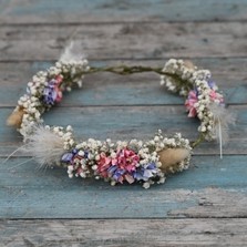 Pampas Boho Candy Blues Hair Crown