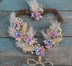 Pampas Boho Candy Blues Heart Wand