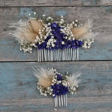 Pampas Boho Midnight Hair Comb