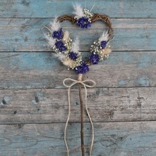 Pampas Boho Midnight Heart Wand