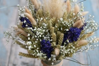 Pampas Boho Midnight Jam Jar Posy