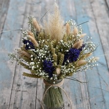 Pampas Boho Midnight Jam Jar Posy