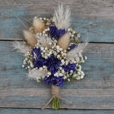 Pampas Boho Midnight Lapel Corsage