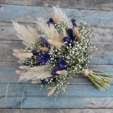 Pampas Boho Midnight Wedding Bouquet