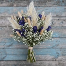 Pampas Boho Midnight Wedding Bouquet