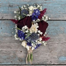 Rustic Winter Midnight Lapel Corsage