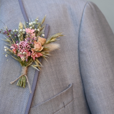 Wild Country Rose Pink Buttonhole