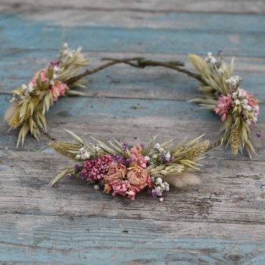 Wild Country Rose Pink Hair Crown