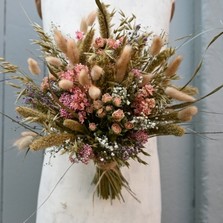 Wild Country Rose Pink Wedding Bouquet