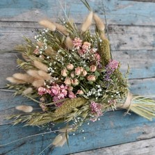 Wild Country Rose Pink Wedding Bouquet