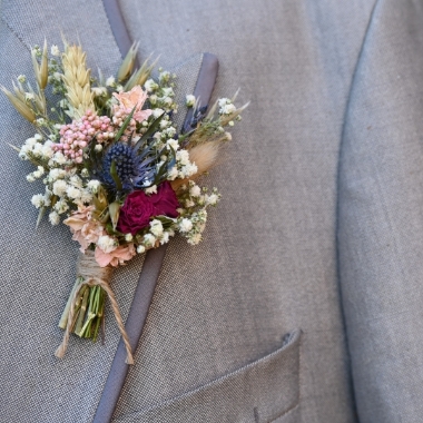 Wild Country Rose Romance Buttonhole