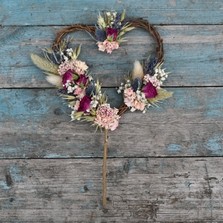 Wild Country Rose Romance Cake Topper Heart