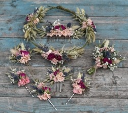 Wild Country Rose Romance Set of 3 Hair Grips